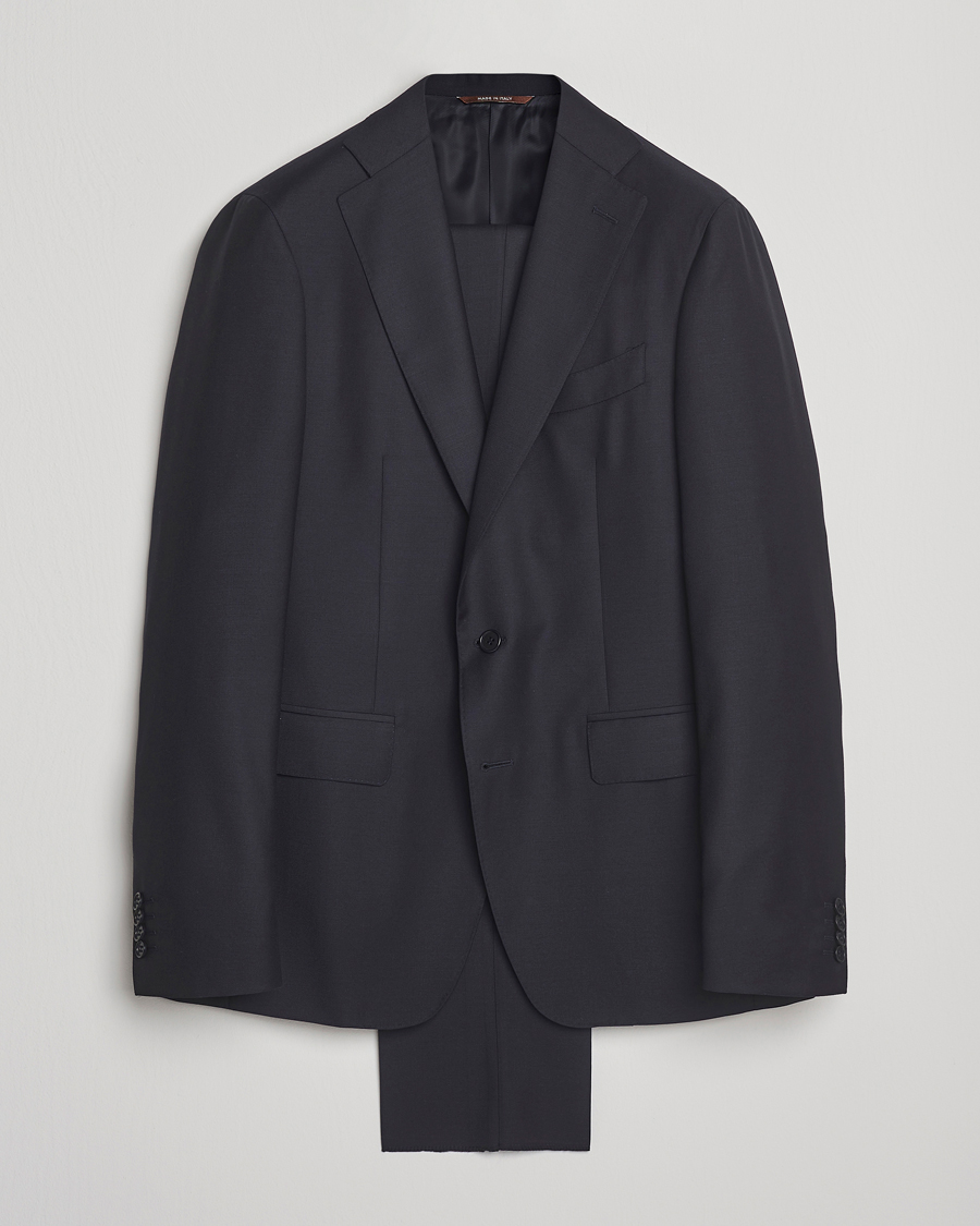 Herre | Dresser | Canali | Capri Wool 130s Suit Dark Blue