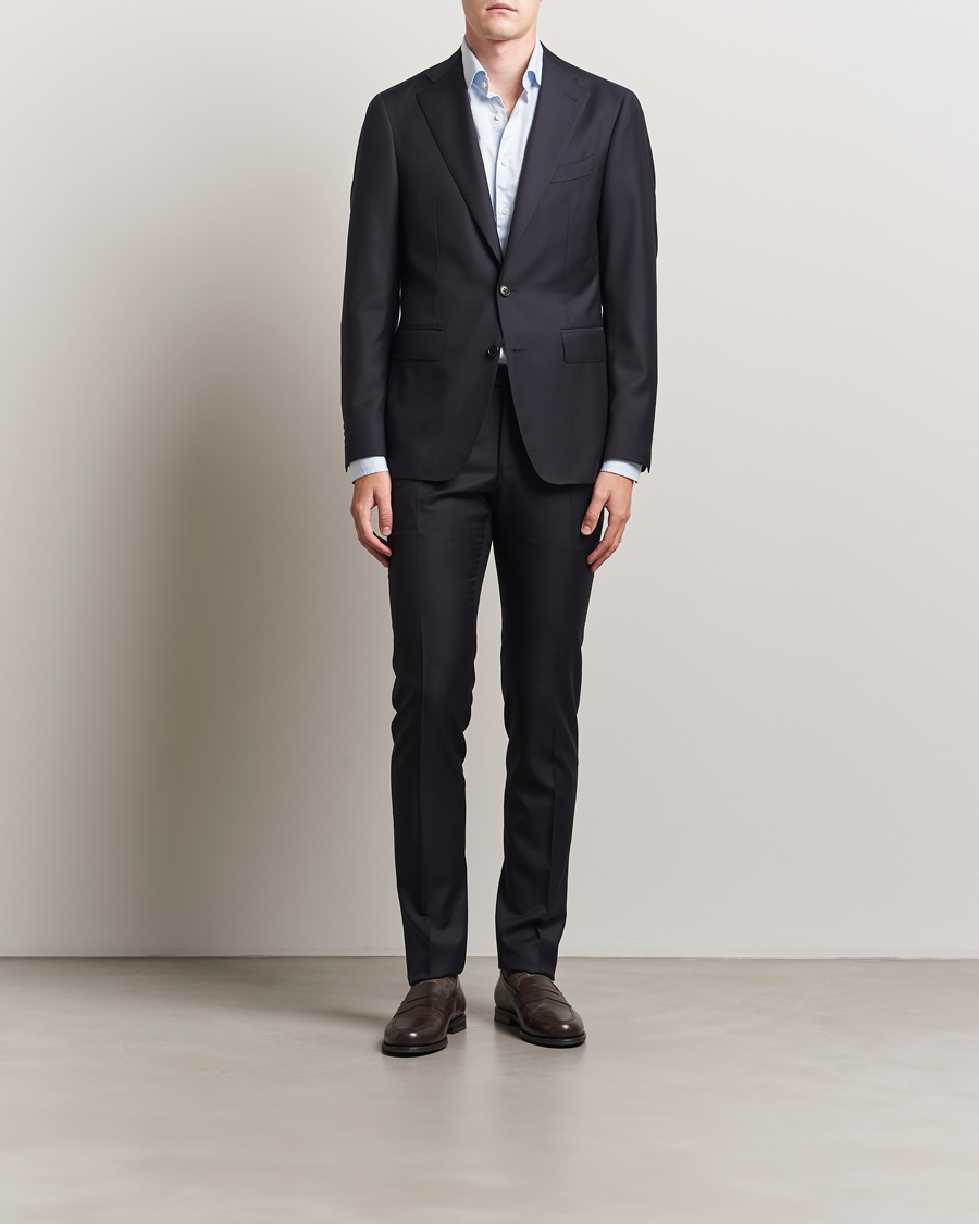 Herre | Dresser | Canali | Capri Wool 130s Suit Dark Blue