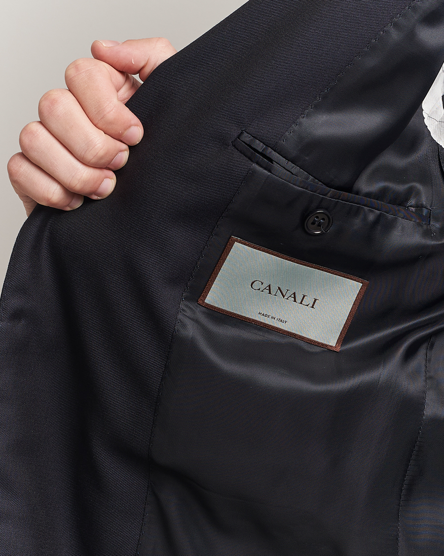 Herre | Dresser | Canali | Capri Wool 130s Suit Dark Blue