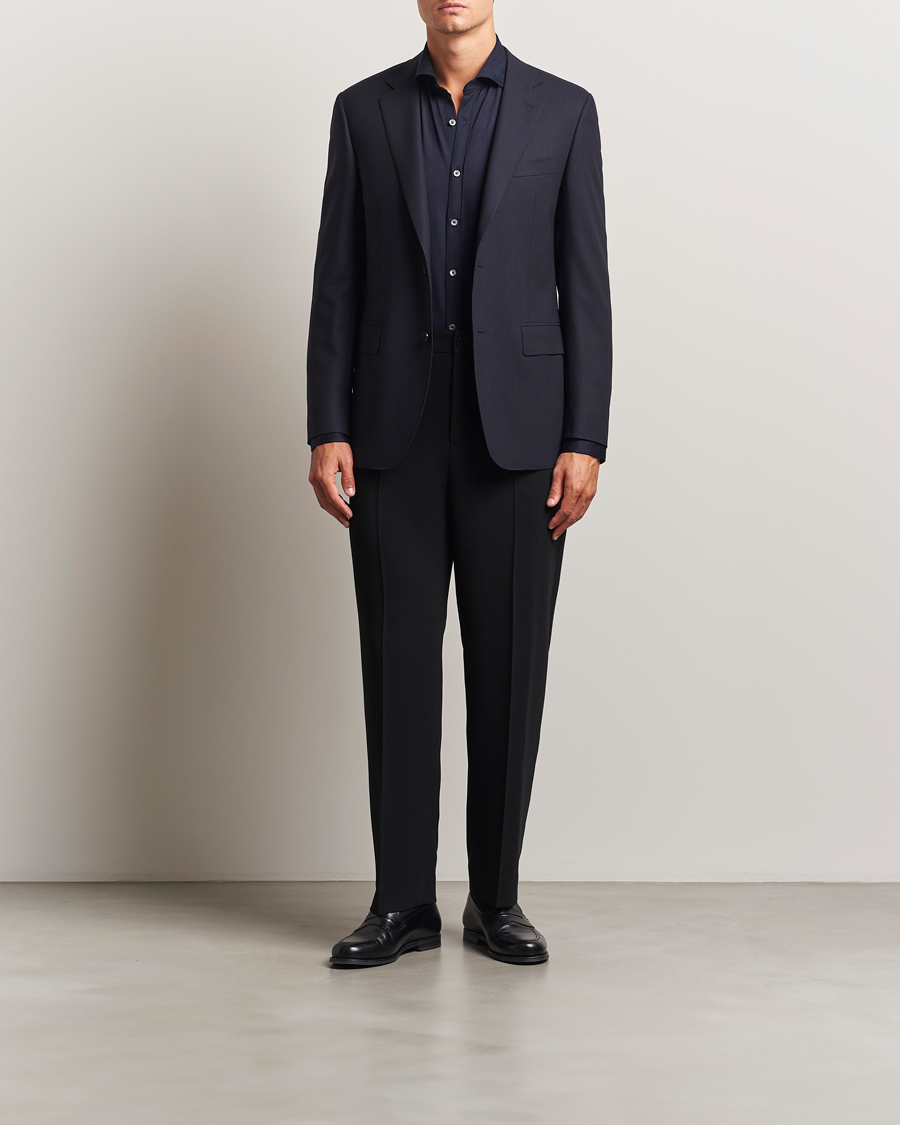 Herre | Dressjakker | Canali | Travel Wool Blazer Navy