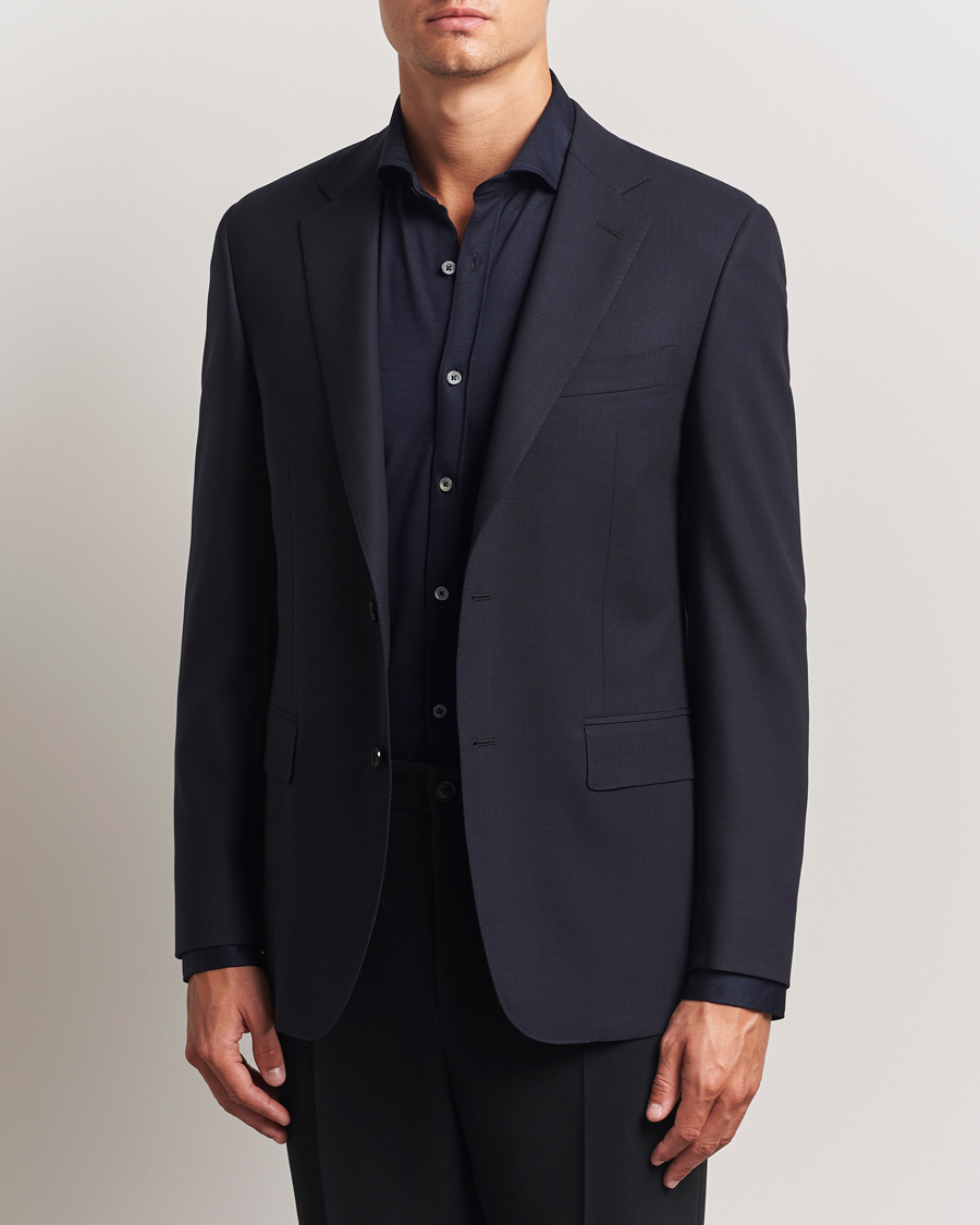 Herre | Dressjakker | Canali | Travel Wool Blazer Navy