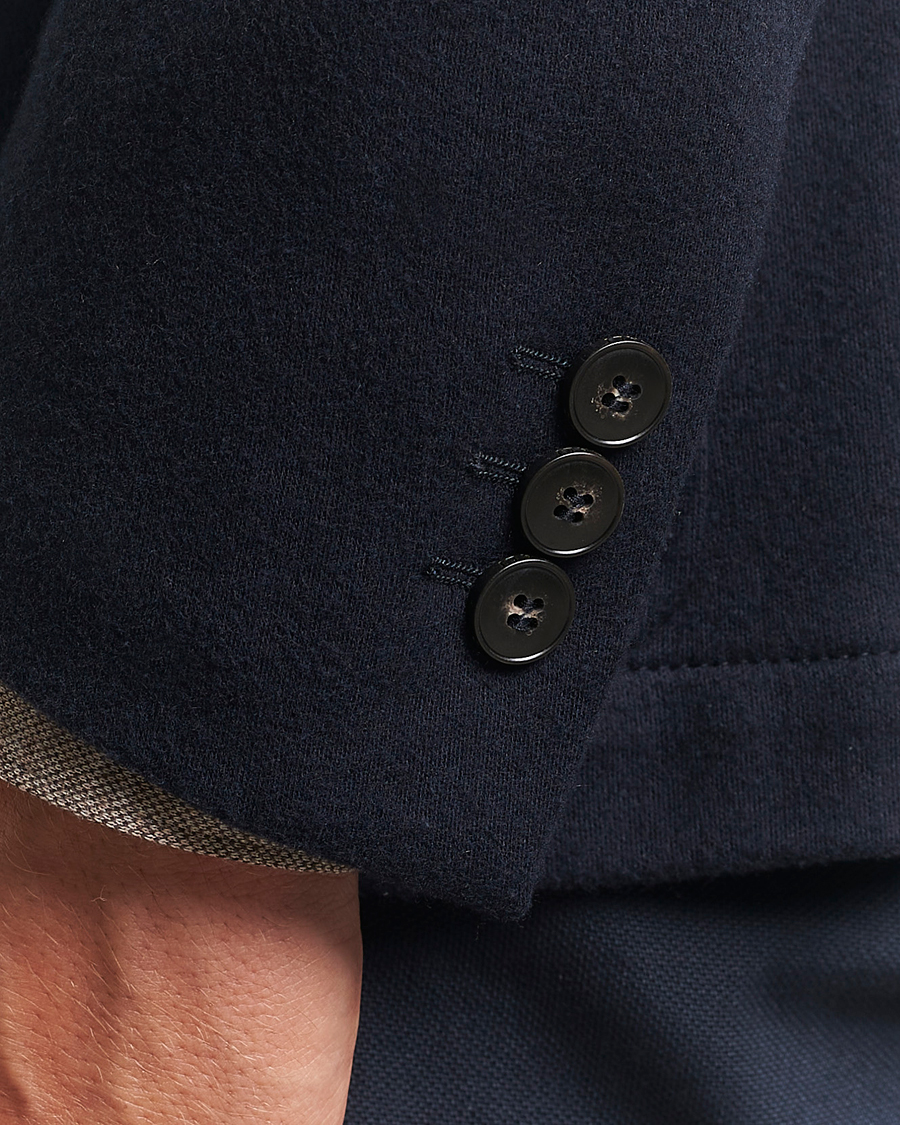 Herre | Dressjakker | Canali | Cotton/Cashmere Jersey Blazer Navy