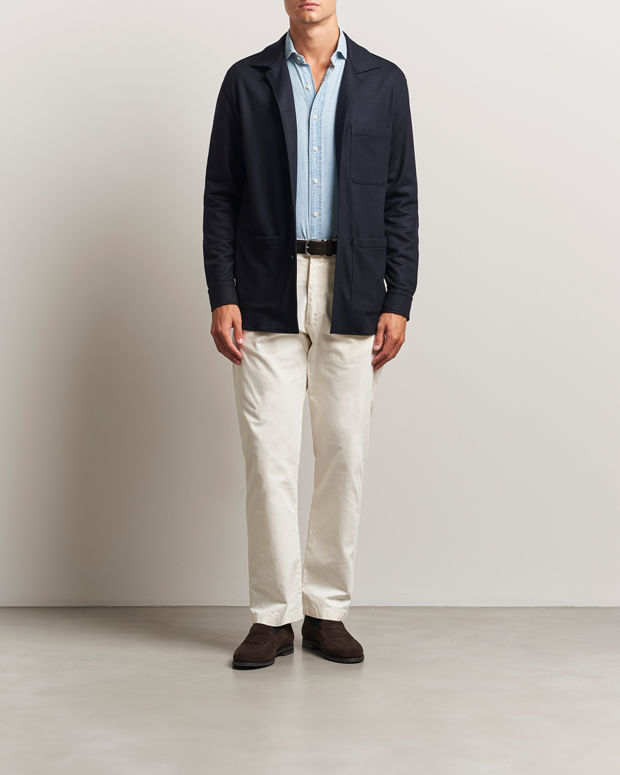 Herre | Jakker | Canali | Wool Shirt Jacket Navy