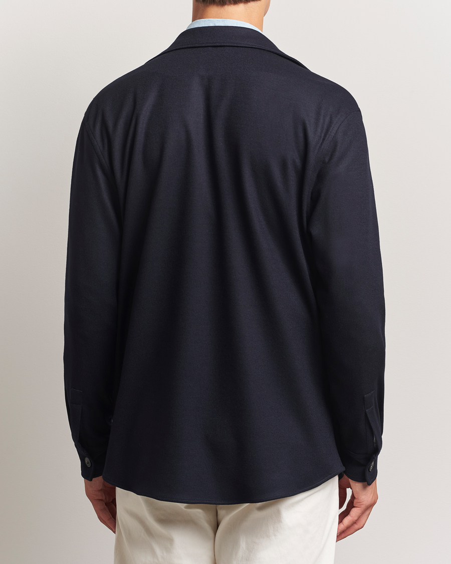 Herre | Jakker | Canali | Wool Shirt Jacket Navy