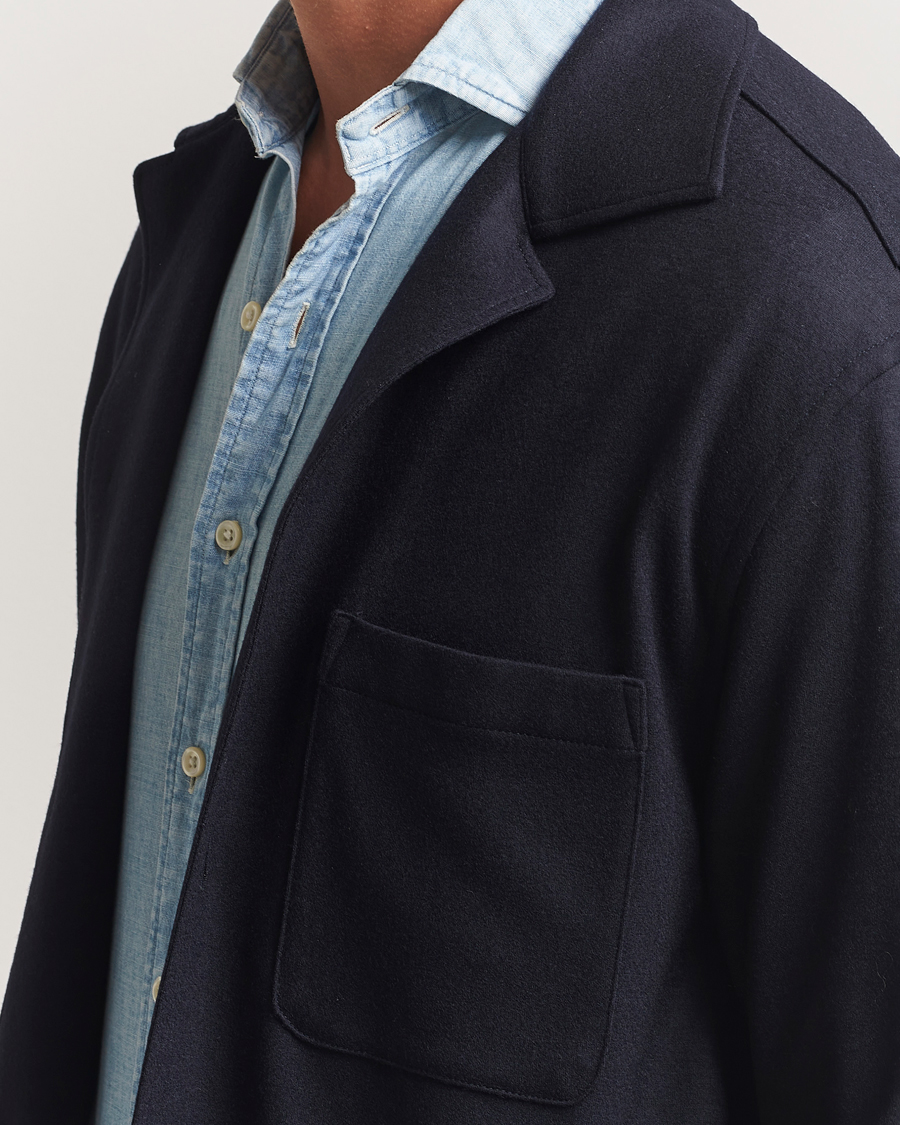 Herre | Jakker | Canali | Wool Shirt Jacket Navy