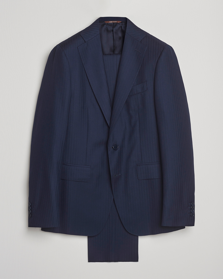 Herre | Dresser | Canali | Capri Wool Suit Navy