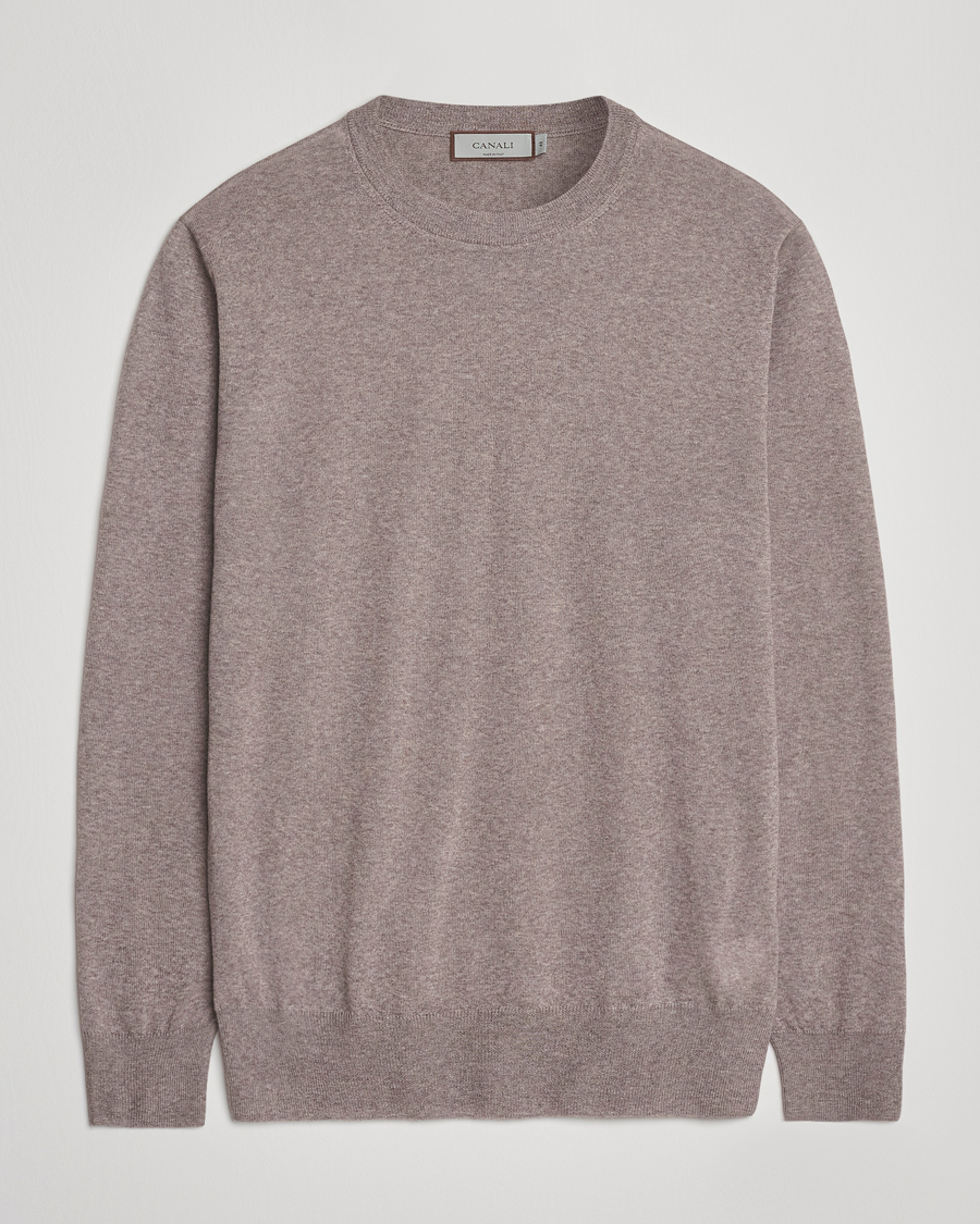 Herre | Gensere | Canali | Merino Wool Crew Neck Beige