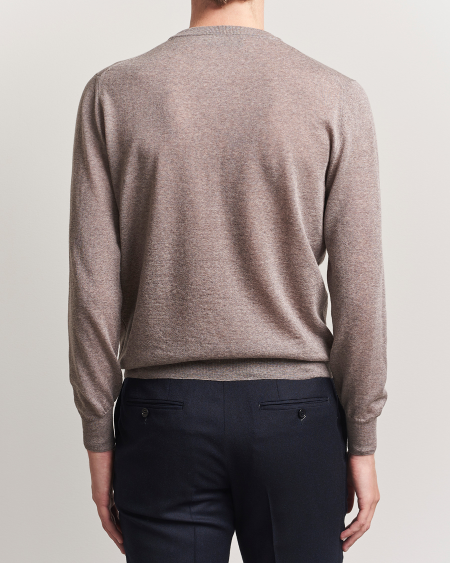 Herre | Gensere | Canali | Merino Wool Crew Neck Beige