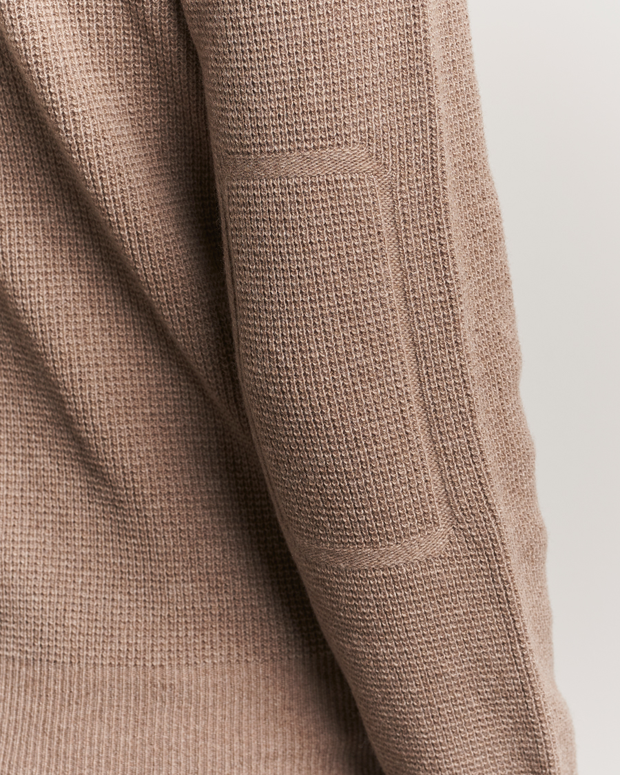 Herre | Gensere | Canali | Wool/Cashmere Long Sleeve Polo Brown