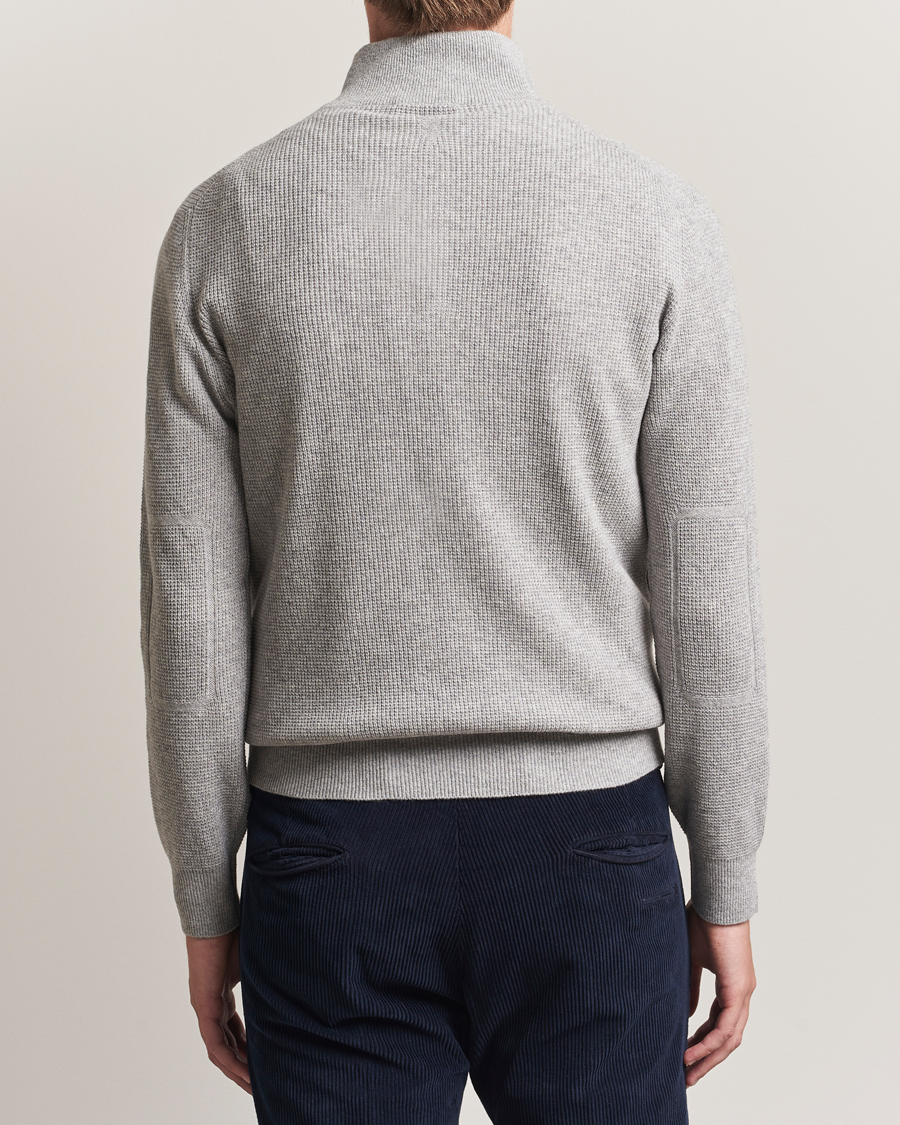 Herre | Gensere | Canali | Wool/Cashmere Half Zip Light Grey