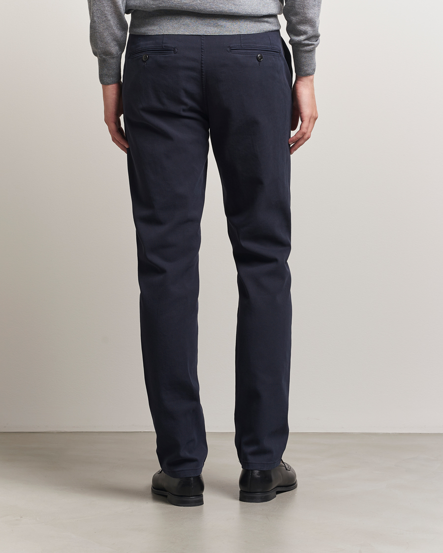 Herre | Bukser | Canali | Cotton Twill Chinos Navy