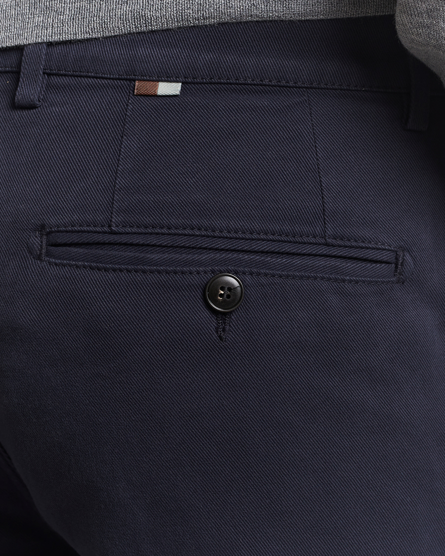 Herre | Bukser | Canali | Cotton Twill Chinos Navy