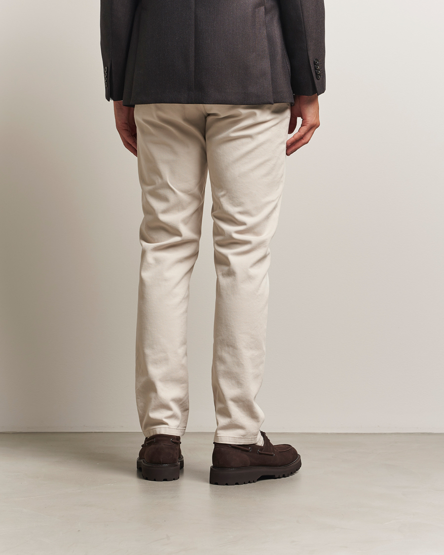 Herre | Bukser | Canali | Cotton Twill Chinos Light Beige