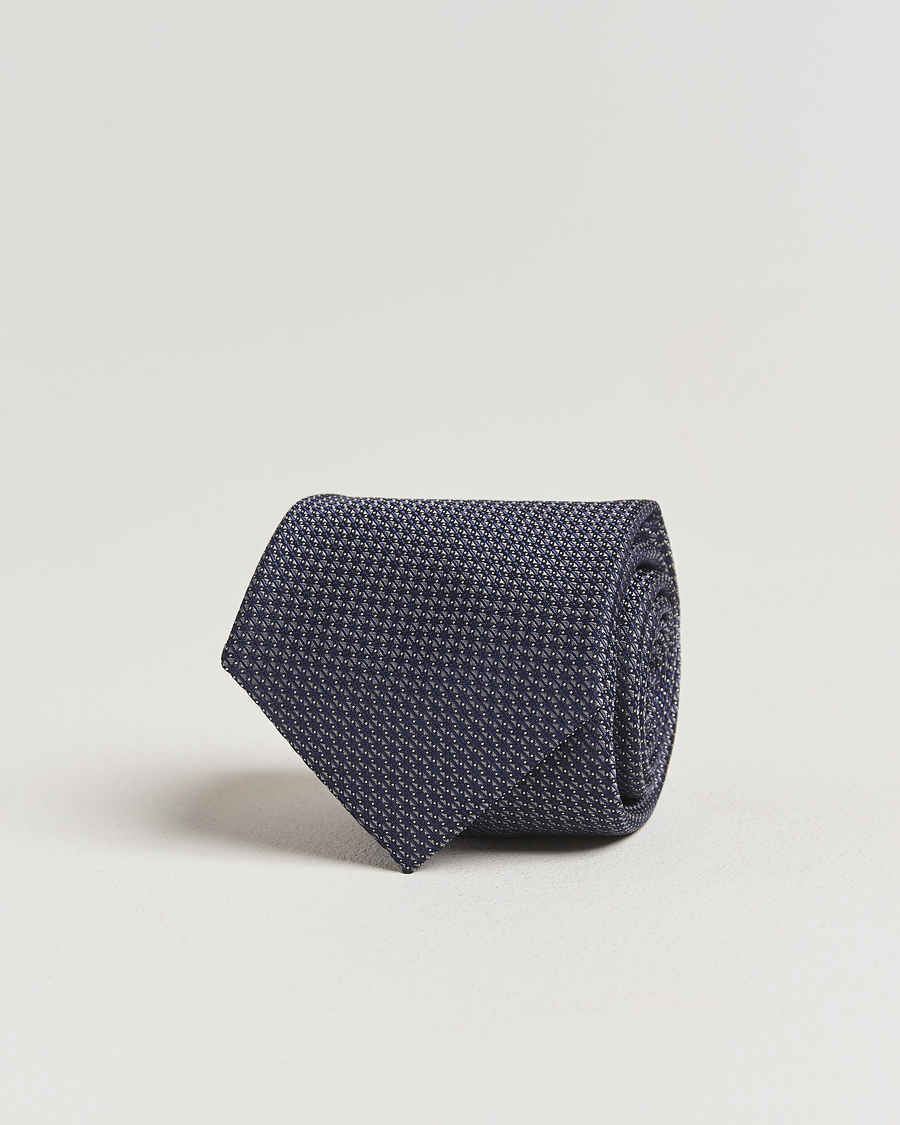 Herre | Slips | Canali | 5-Fold Silk Tie Navy