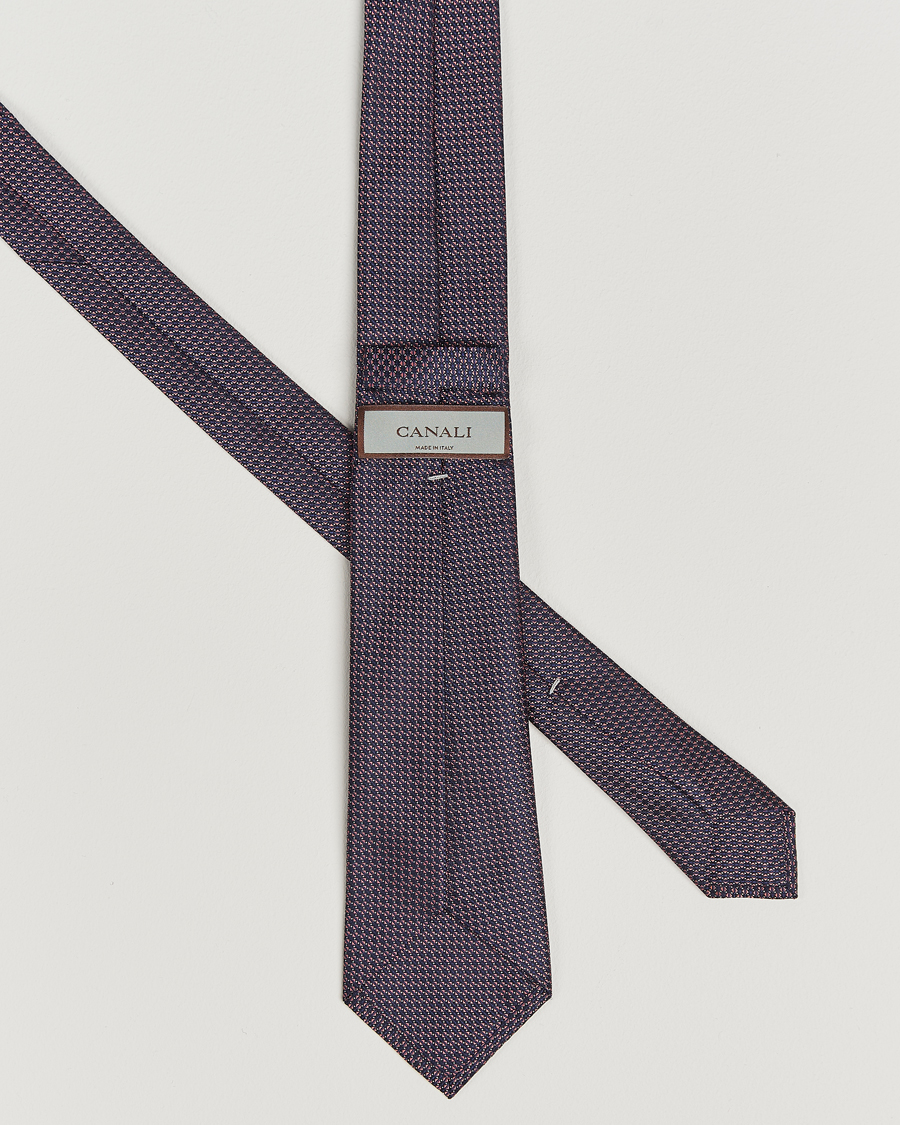 Herre | Slips | Canali | 5-Fold Silk Tie Pink