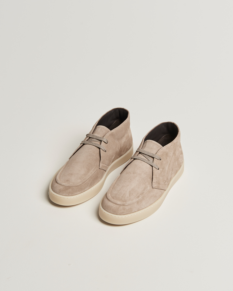 Herre | Støvler | Canali | Chukka Boots Beige Suede
