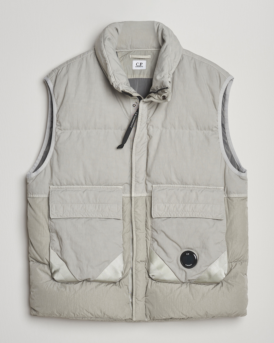 Herre | Vester | C.P. Company | Eco Chrome Mixed Down Vest Light Grey