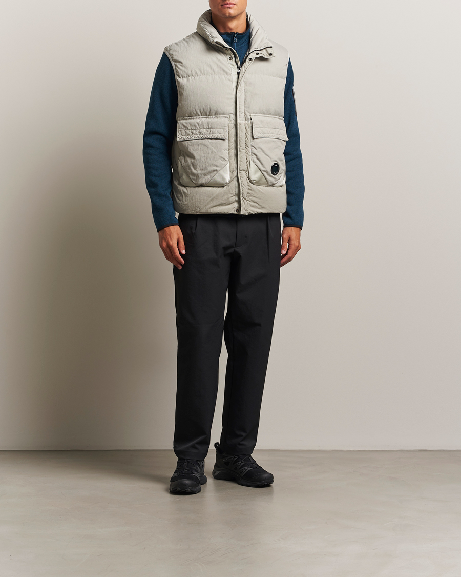 Herre | Vester | C.P. Company | Eco Chrome Mixed Down Vest Light Grey