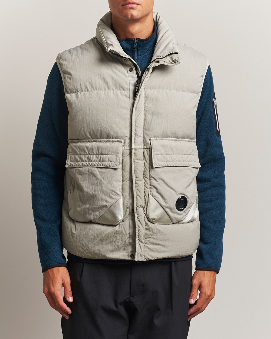 Herre | Vester | C.P. Company | Eco Chrome Mixed Down Vest Light Grey