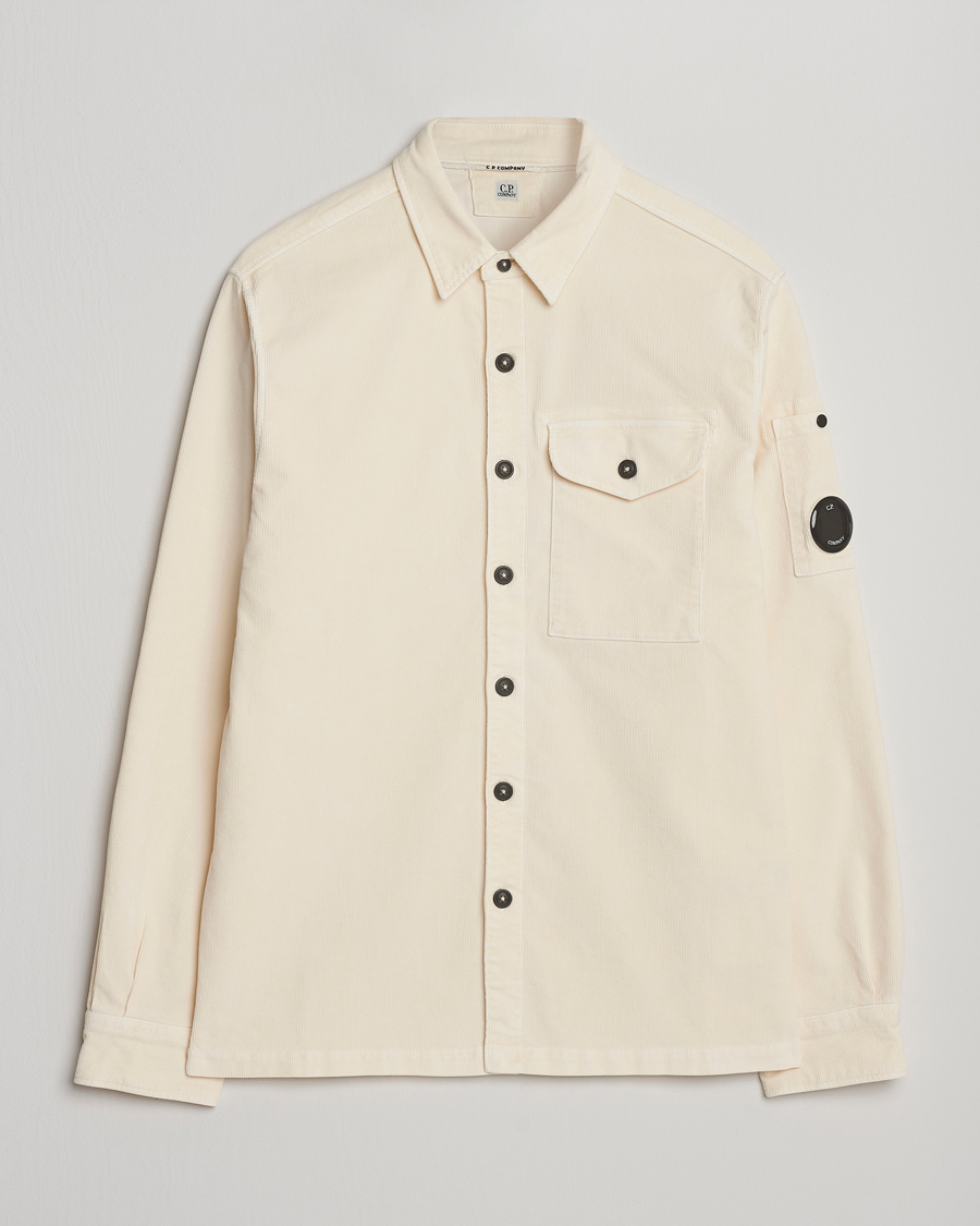 Herre | Skjorter | C.P. Company | Corduroy Lens Overshirt White