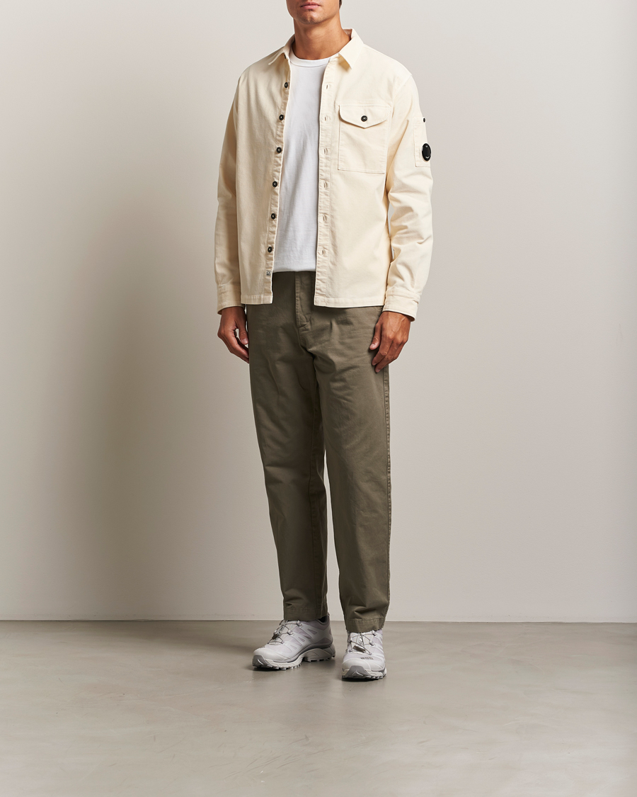 Herre | Skjorter | C.P. Company | Corduroy Lens Overshirt White