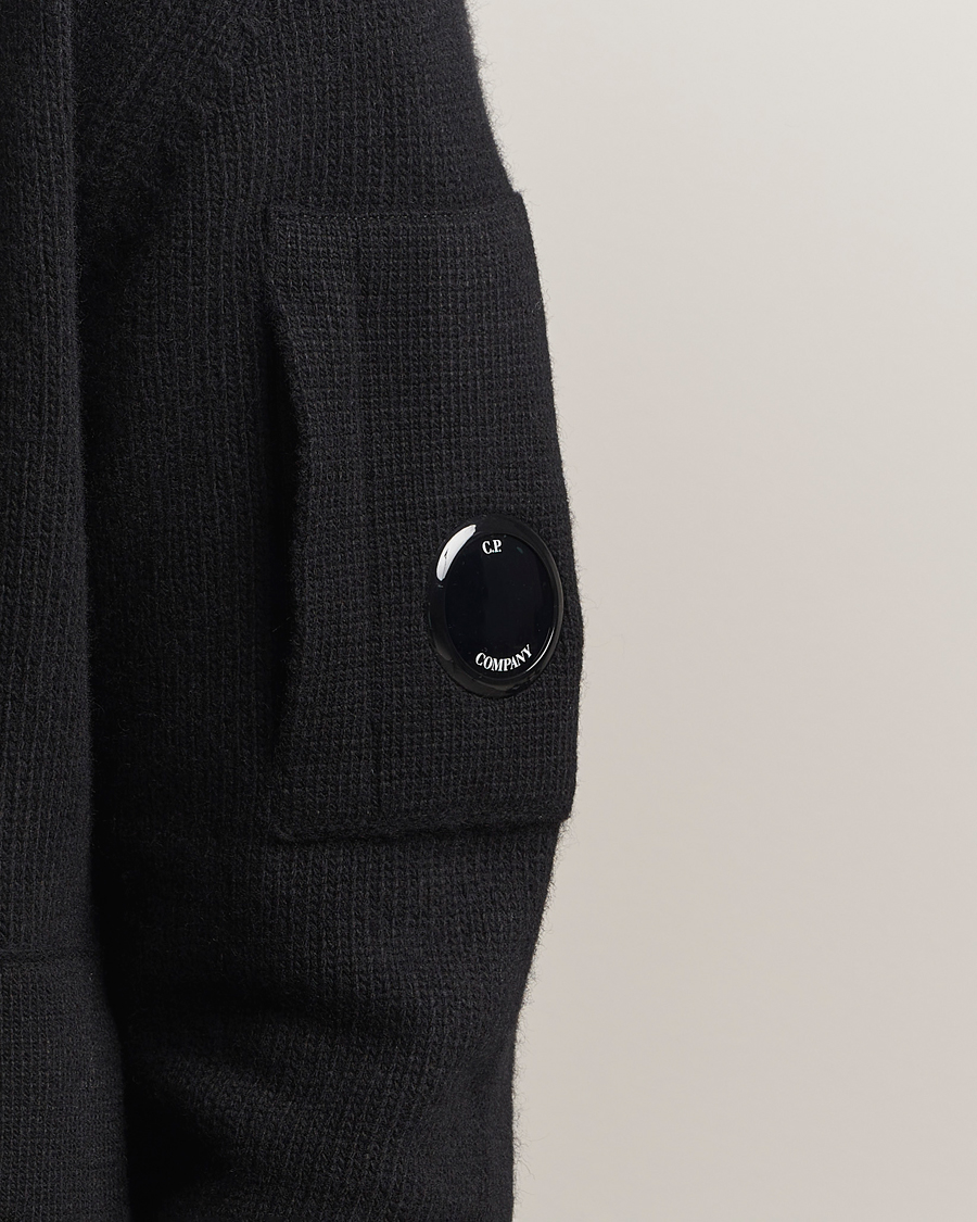 Herre | Gensere | C.P. Company | Knitted Lambswool Cardigan Black