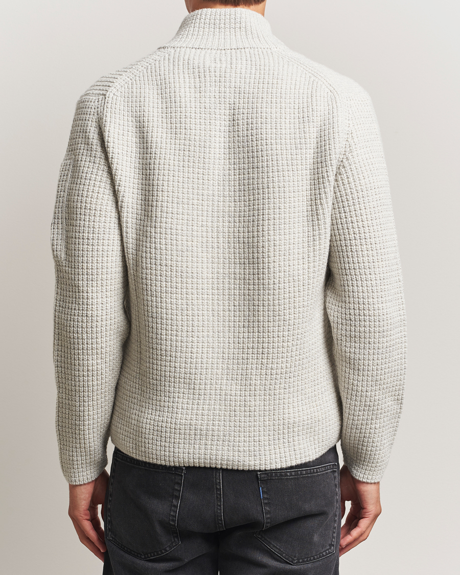 Herre | Gensere | C.P. Company | Structure Lambswool Full Zip Grey