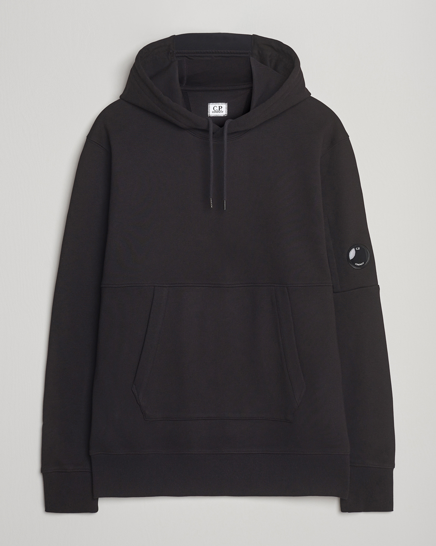 Herre | Gensere | C.P. Company | Diagonal Raised Fleece Lens Hood Black