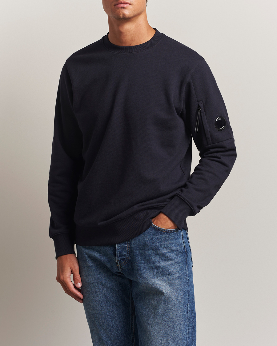 Herre | Gensere | C.P. Company | Diagonal Raised Fleece Lens Sweatshirt Navy