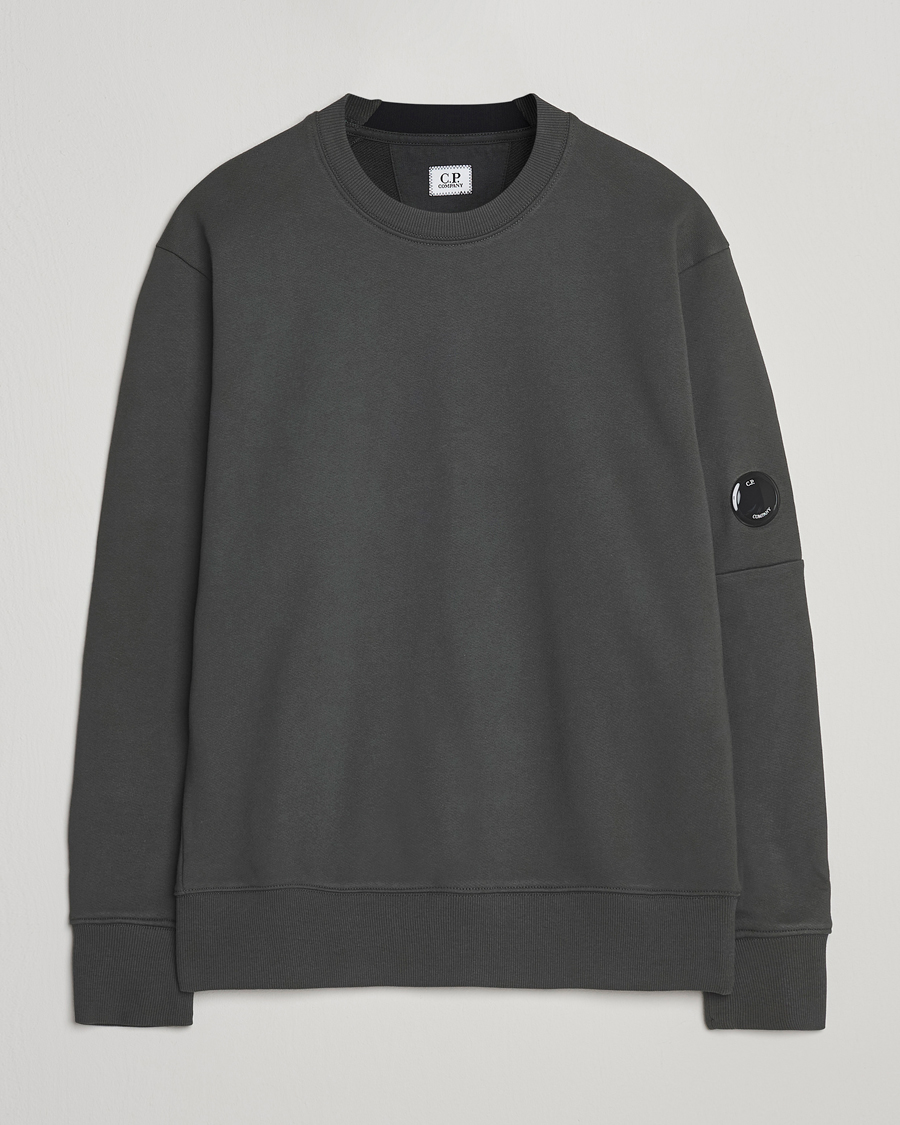 Herre | Gensere | C.P. Company | Diagonal Raised Fleece Lens Sweatshirt Grey