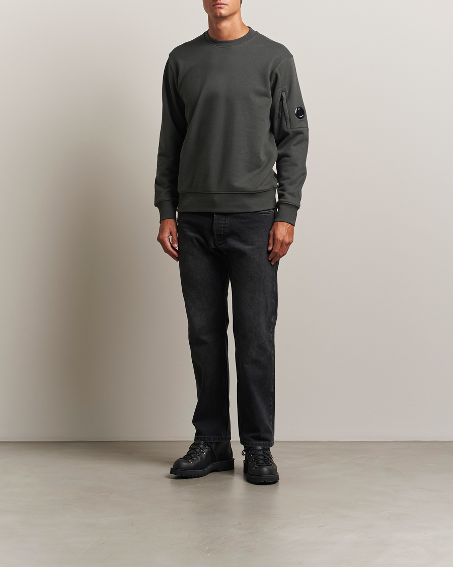 Herre | Gensere | C.P. Company | Diagonal Raised Fleece Lens Sweatshirt Grey