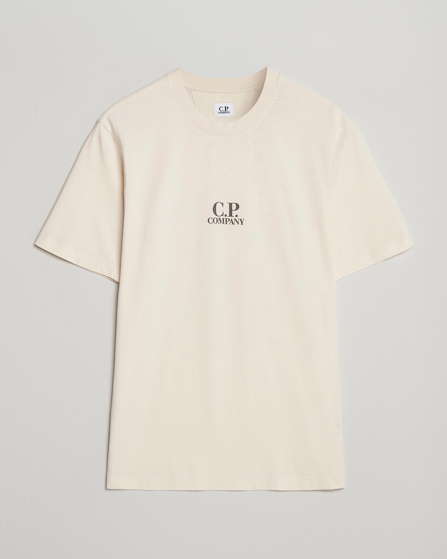 Herre | T-Shirts | C.P. Company | Jersey Back Logo T-Shirt Cream