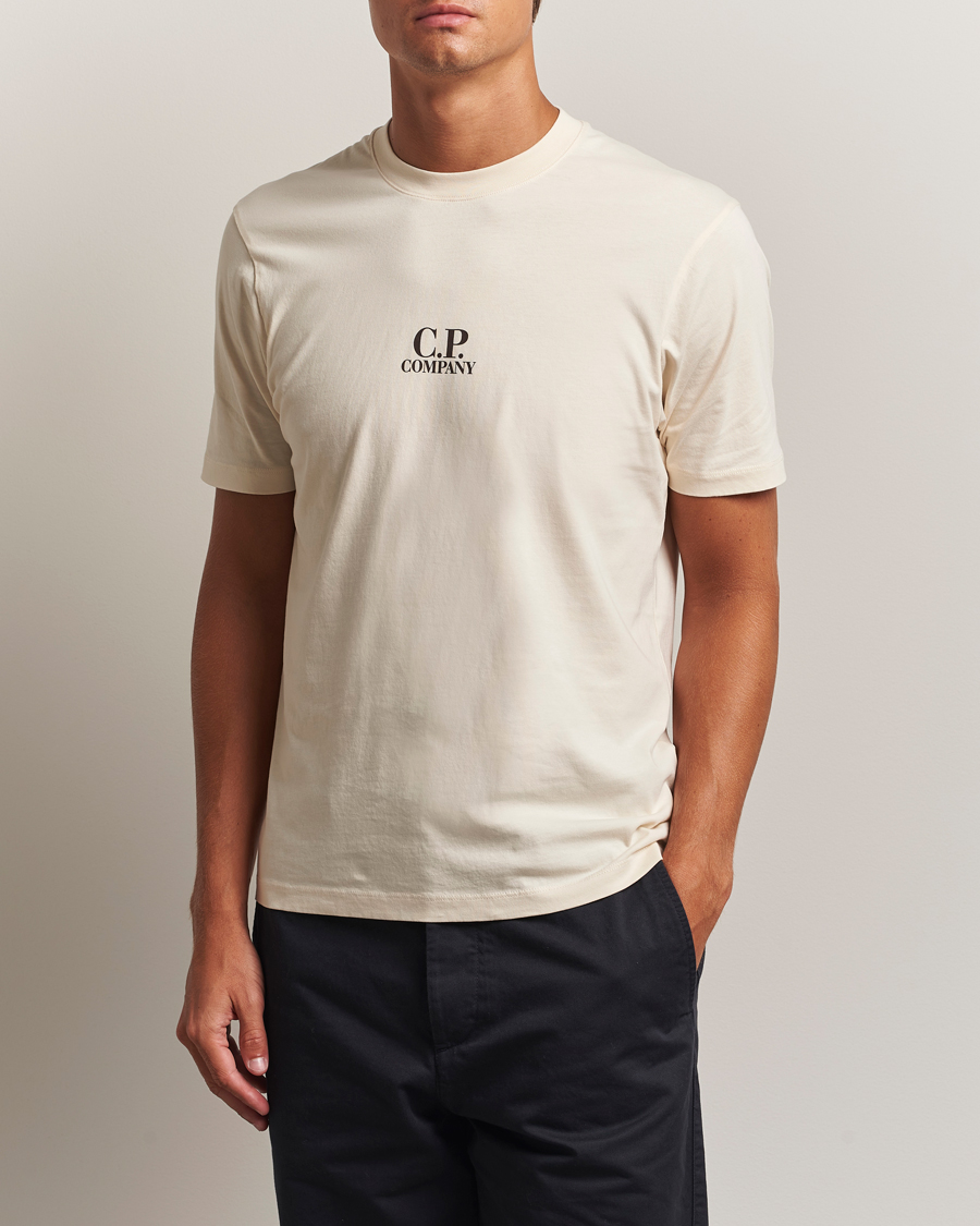Herre | T-Shirts | C.P. Company | Jersey Back Logo T-Shirt Cream