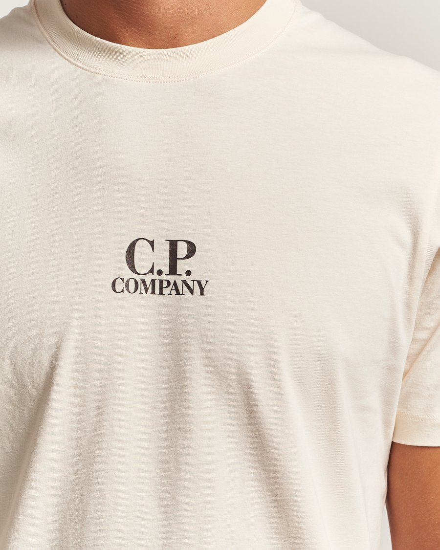 Herre | T-Shirts | C.P. Company | Jersey Back Logo T-Shirt Cream
