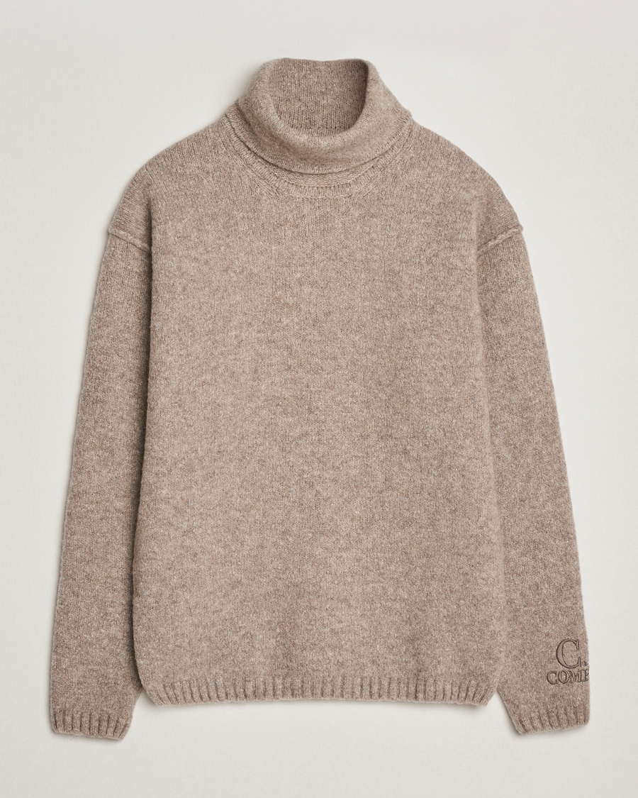 Herre | Gensere | C.P. Company | Merino Extra Fine Knitted Polo Taupe