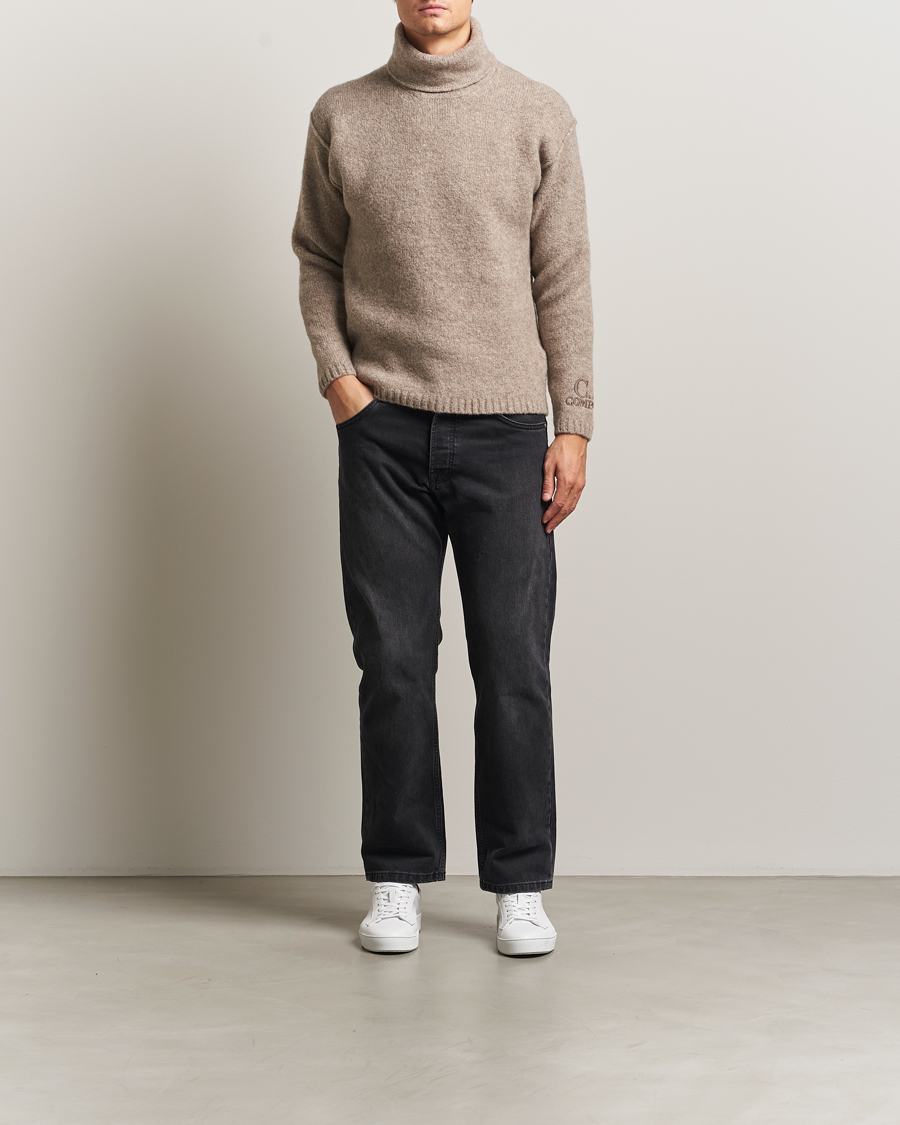 Herre | Gensere | C.P. Company | Merino Extra Fine Knitted Polo Taupe