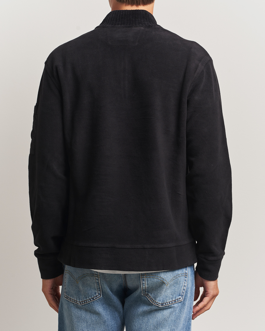 Herre | Gensere | C.P. Company | Brushed Emerized Diagonal Fleece Half Zip Black
