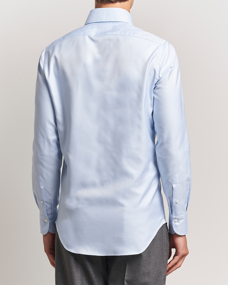 Herre | Skjorter | Finamore Napoli | Milano Slim Oxford Button Down Shirt Light Blue