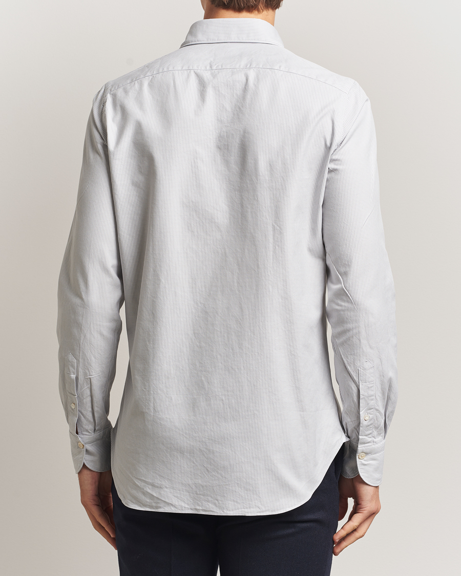 Herre | Skjorter | Finamore Napoli | Gaeta Flannel Sport Shirt Light Grey