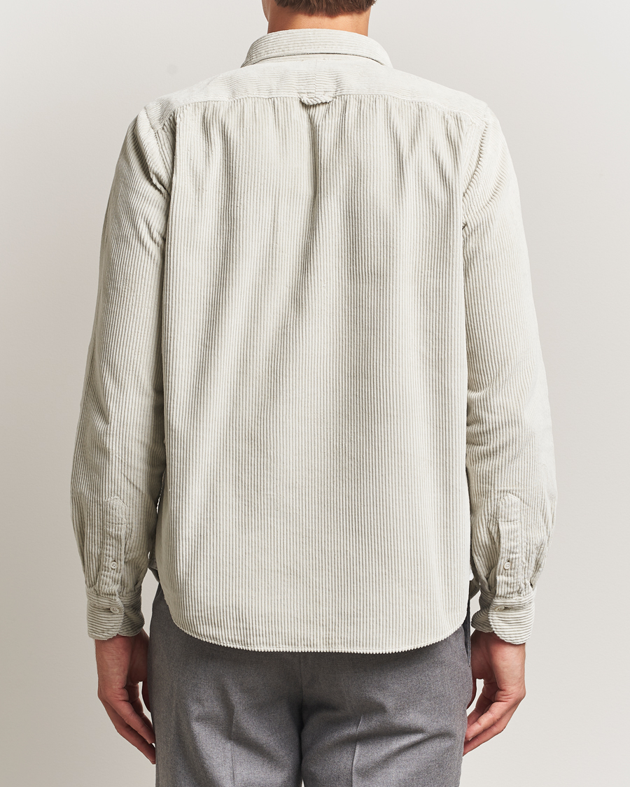 Herre | Skjorter | Finamore Napoli | Garment Dyed Corduroy Overshirt Beige
