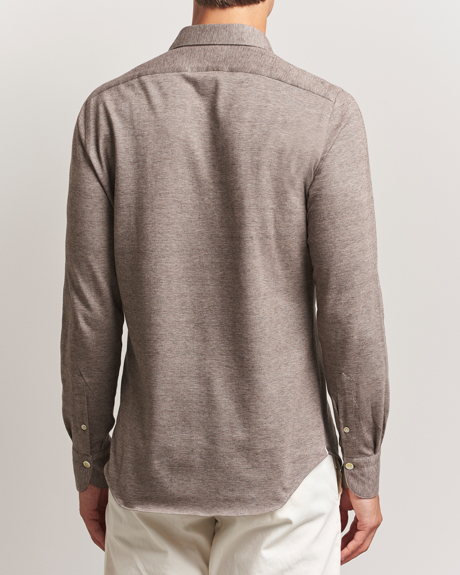 Herre | Skjorter | Finamore Napoli | Cotton/Cashmere Jersey Polo Beige
