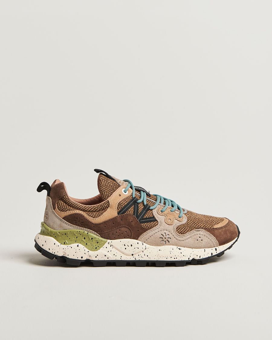 Herre | Sneakers | Flower Mountain | Yamano 3 Suede/Tweed Wool Sneaker Brown