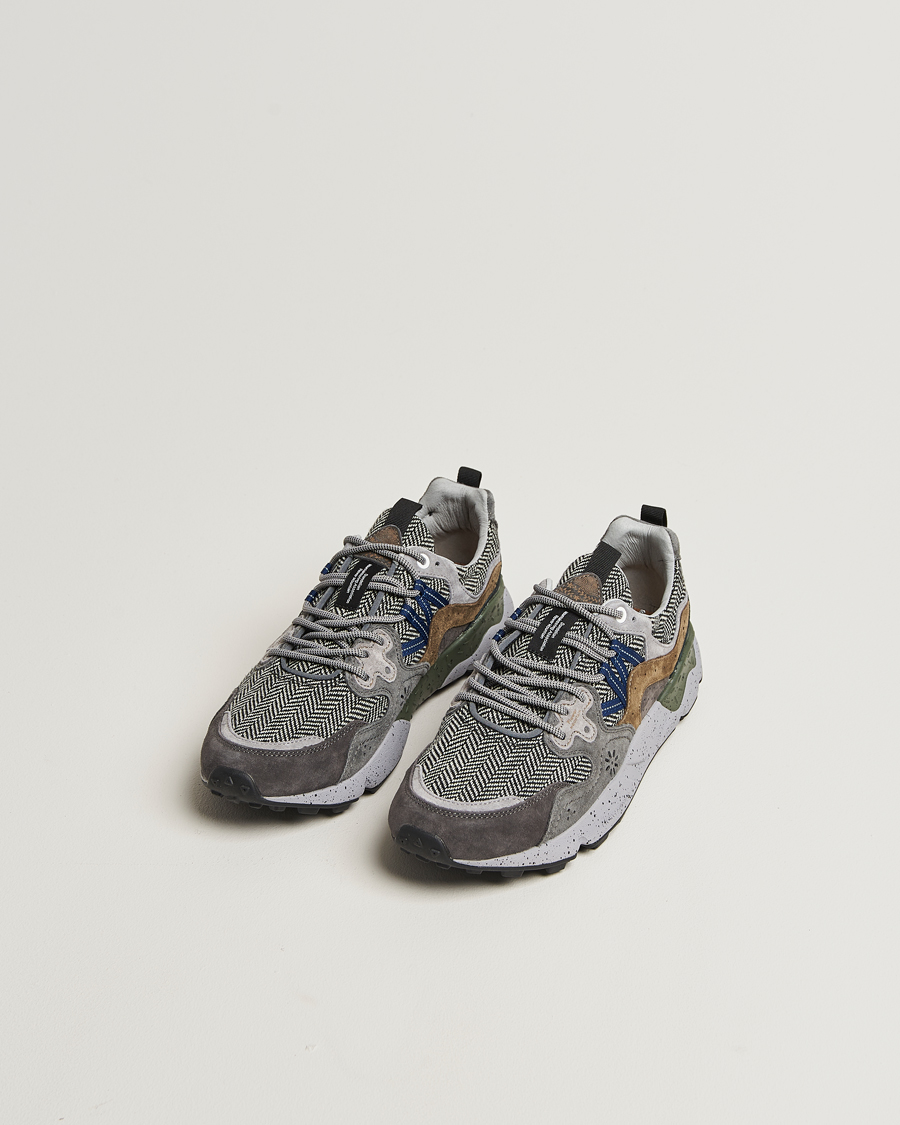 Herre | Sneakers | Flower Mountain | Yamano 3 Suede/Tweed Wool Sneaker Grey