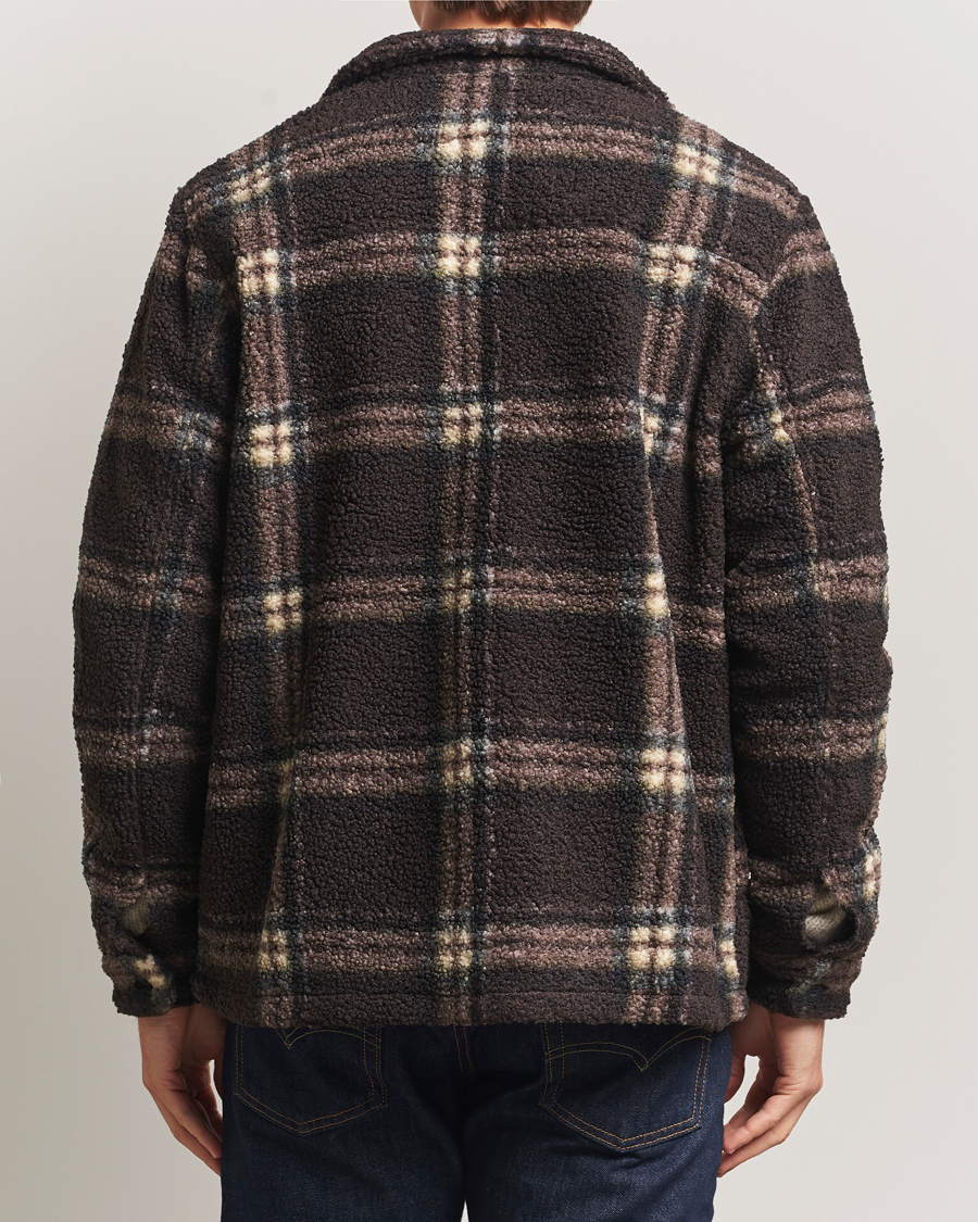 Herre | Gensere | Forét | Cabin Check Zip Fleece Brown