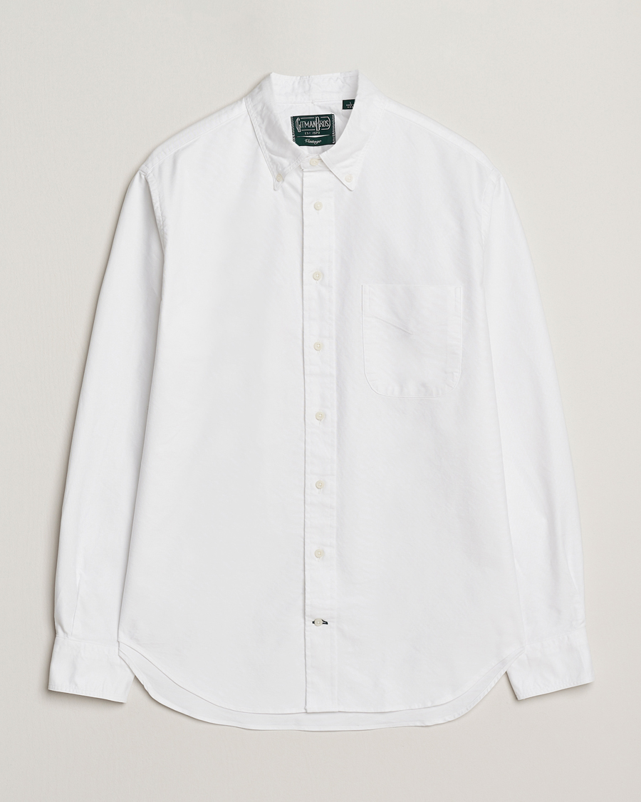 Herre | Skjorter | Gitman Vintage | Oxford Button Down Shirt White