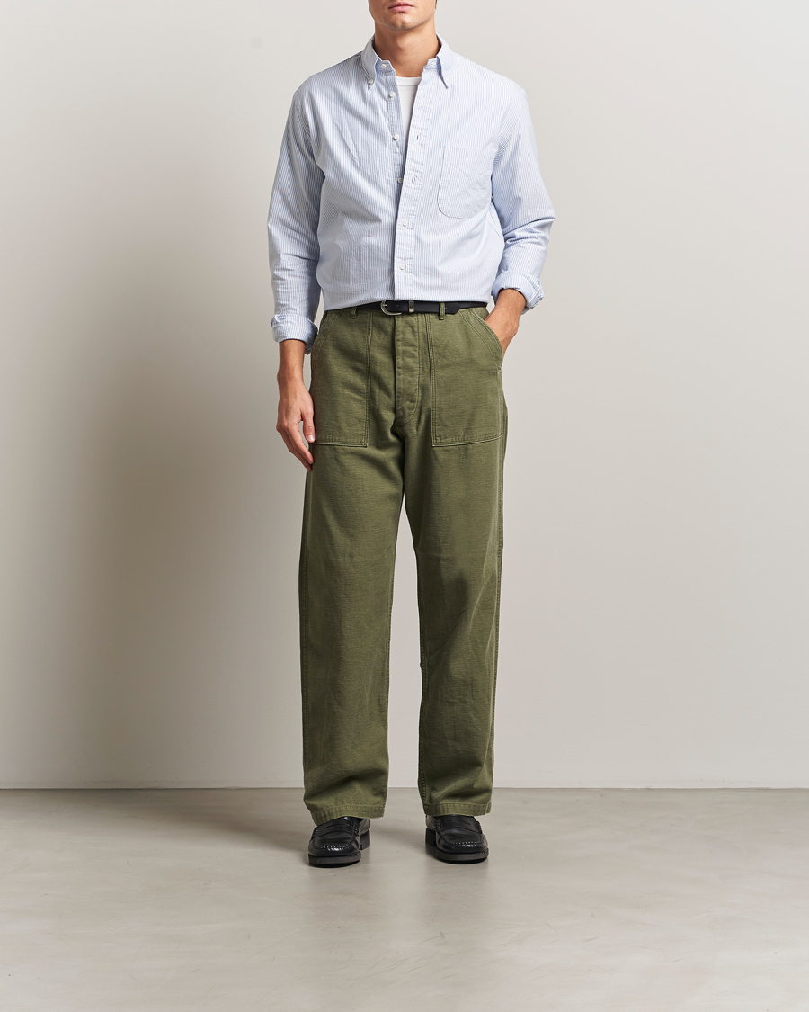 Herre | Skjorter | Gitman Vintage | Oxford Button Down Shirt Light Blue Stripe