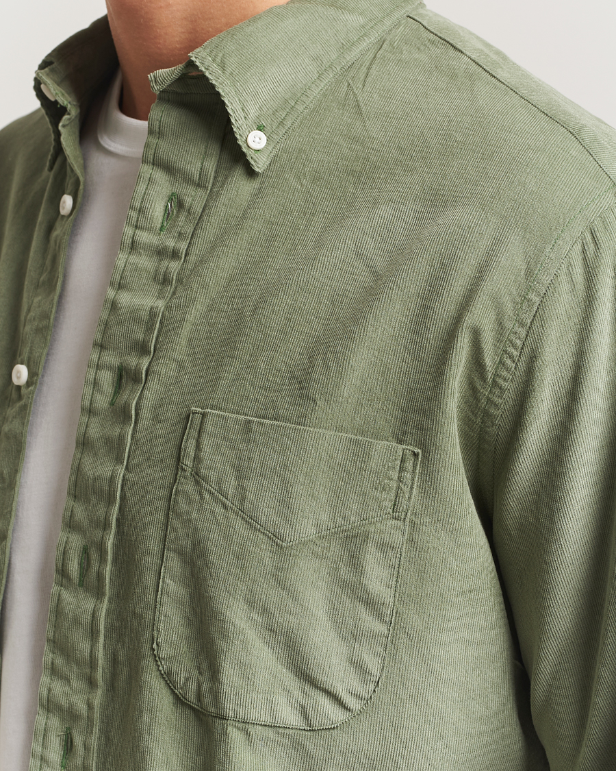 Herre | Skjorter | Gitman Vintage | Corduroy Button Down Shirt Sage