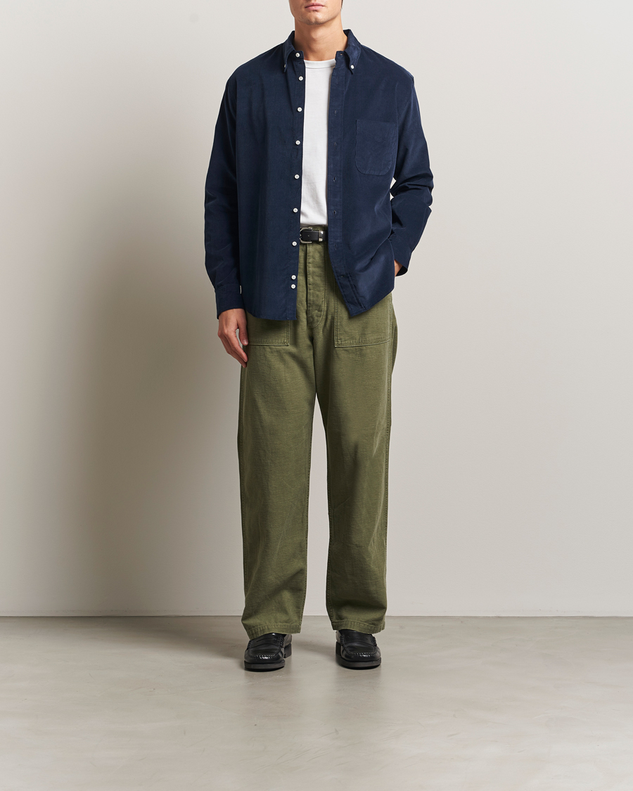 Herre | Skjorter | Gitman Vintage | Corduroy Button Down Shirt Navy