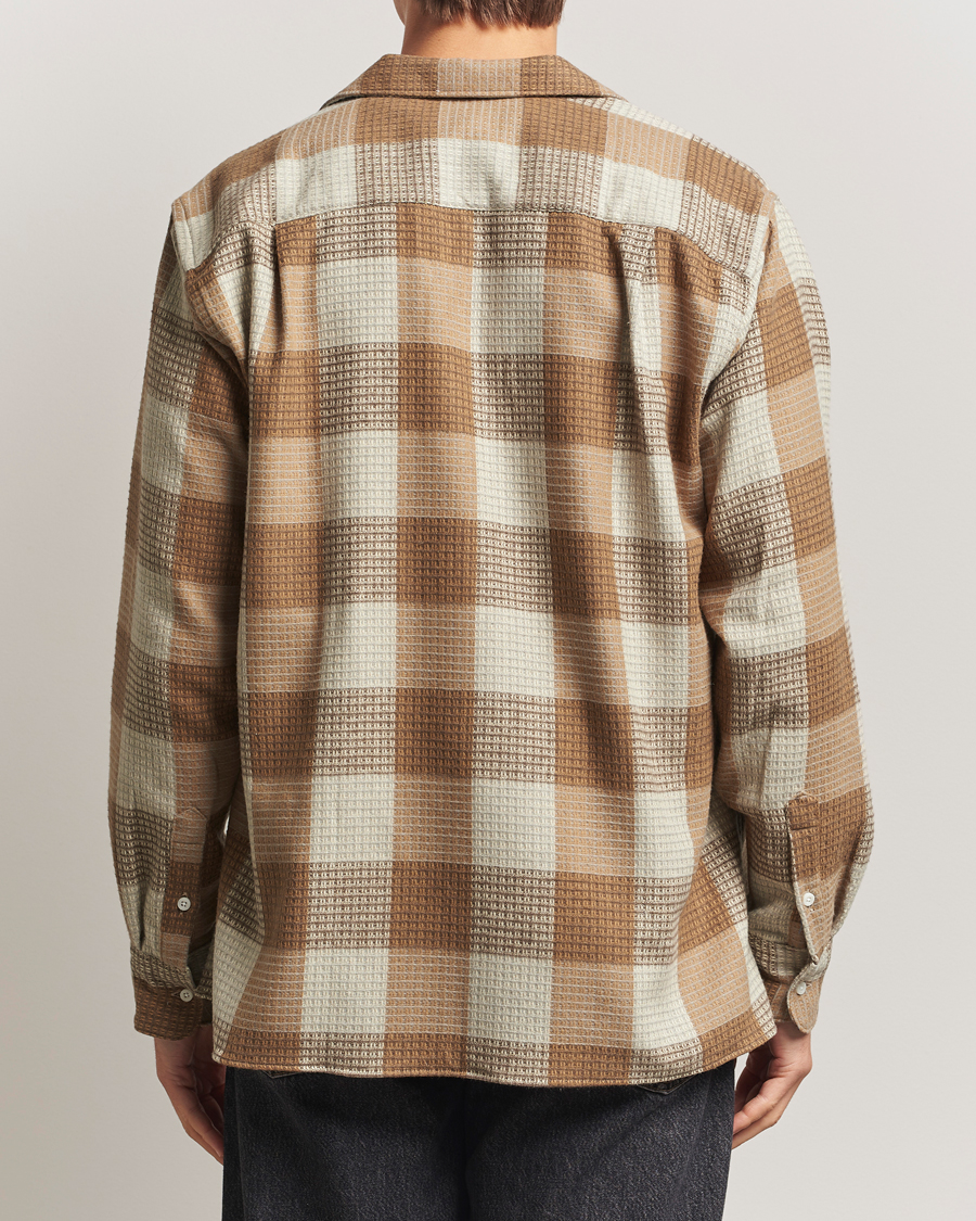 Herre | Skjorter | Gitman Vintage | Brushed Waffle Camp Shirt Brown Check