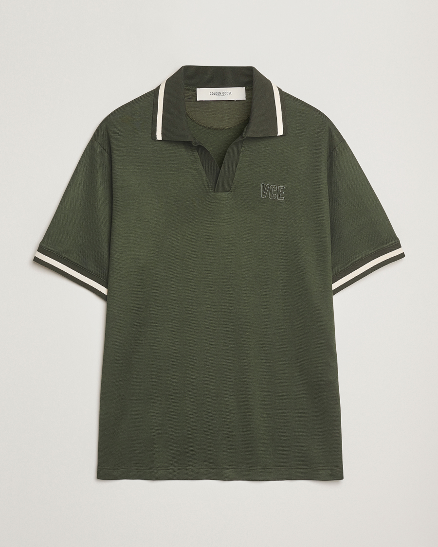 Herre | Pikéer | Golden Goose | Micro Piquet Knit Polo Grape Leaf